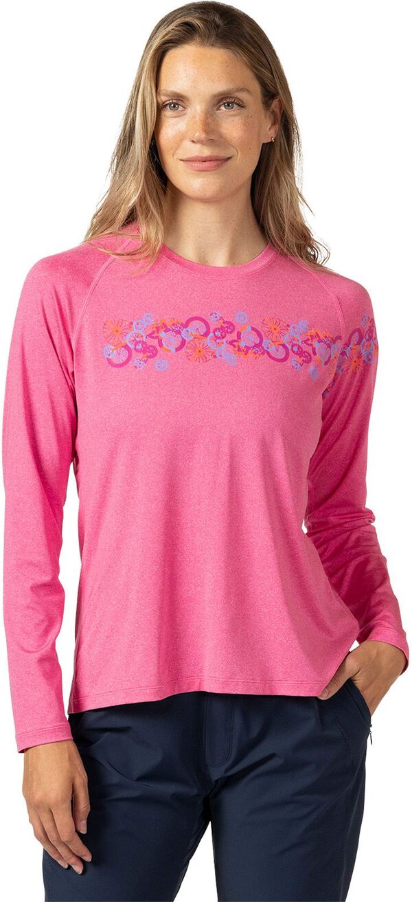 テリー レディース トップス シャツ Terry Women's Long Sleeve Tech Tee Flow Shirt Pink Heather/Symphony ヘザー