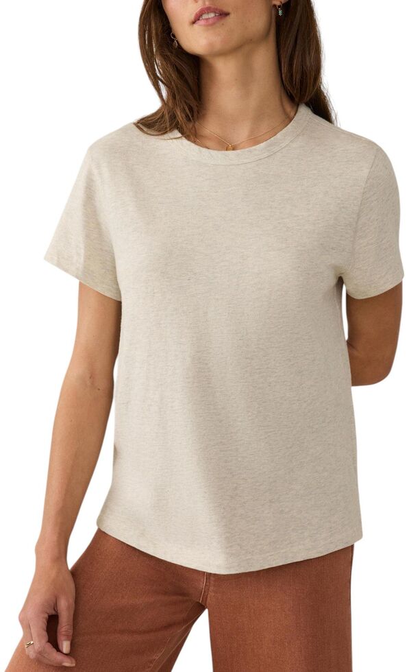 ファレティ レディース トップス Tシャツ Faherty Women'sunwashed Short Sleeve Crew T-Shirt Islandune Heather ヘザー