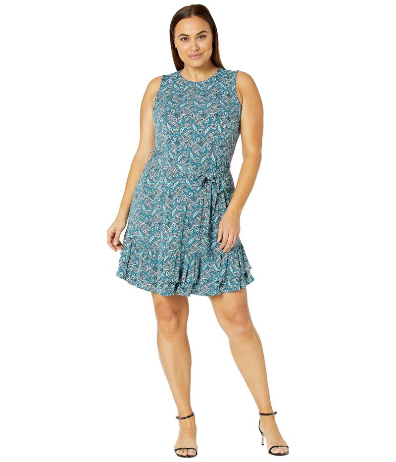 低価格 レディース マイケルコース ワンピース Blue Spa Dress Ruffle Arabesque Size Plus トップス 07 Spablu Www Learnforall Net