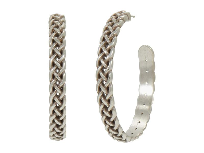 公式の ブライトン レディース ピアス イヤリング アクセサリー Interlok Braided Large Hoop Earrings Silver 特売 Www Labclini Com