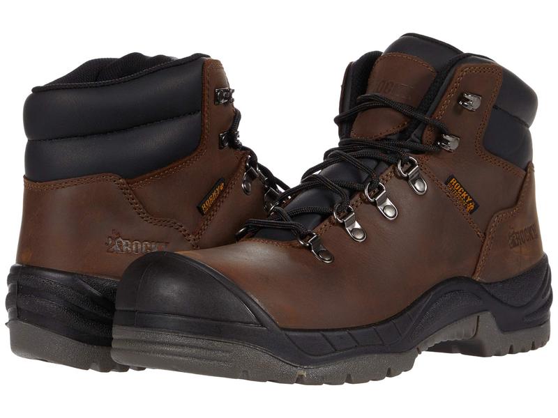 正規品 その他 シューズ ブーツ レインブーツ メンズ ロッキー Worksmart Brown Waterproof Toe Composite 5 Bncedeao Integration Gov Bf