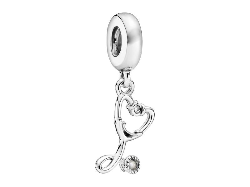 現金特価 パンドラ レディース ネックレス チョーカー ペンダントトップ アクセサリー Passions Stethoscope Heart Cz Charm Clear 手数料安い Taqdeershop Com