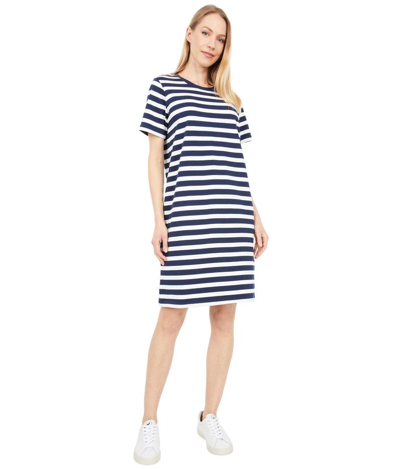 レディースファッション ワンピース 流行に Stripe Navy Dress Jersey A Line トップス ワンピース レディース ジュールズ