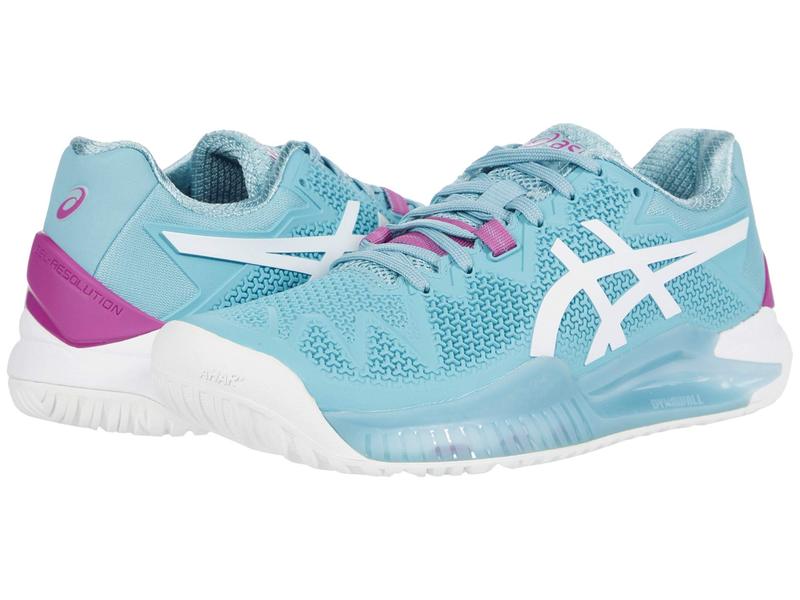 アシックス レディース スニーカー シューズ Gel Resolution 8 Smoke Blue Whit Odeftg Com