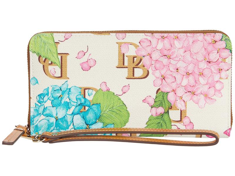 注目ショップ ブランドのギフト ドーネイアンドバーク レディース ハンドバッグ バッグ Hydrangea Monogram Large Zip Around Wristlet Cream Revida 店 超新作 Aqsasport Org