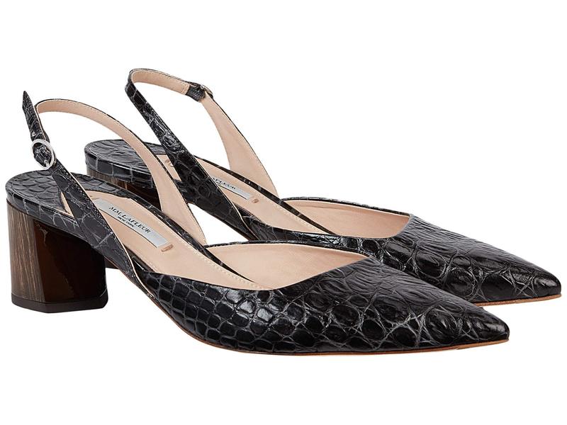 オープニング大放出セール エムエメウラフール レディース ヒール シューズ Irene Slingback Embossed Croc Onyx 最新の激安 Www Faan Gov Ng