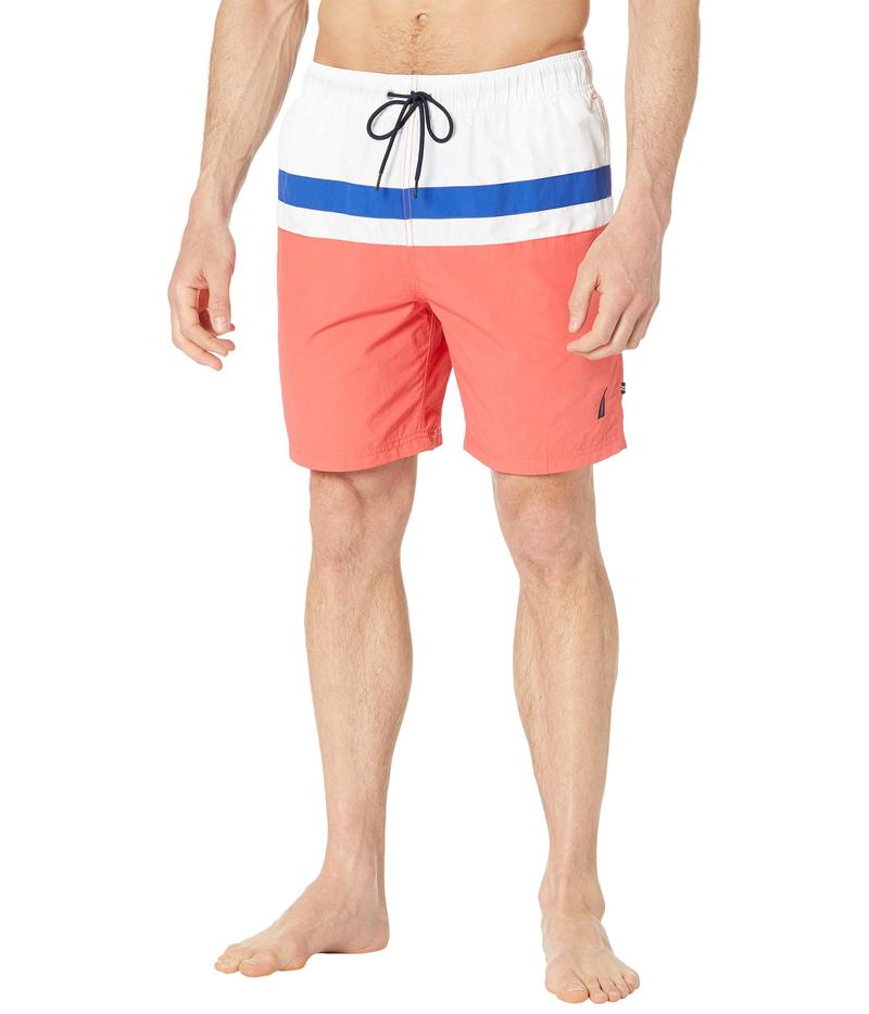 日本産 ナウティカ メンズ ハーフパンツ ショーツ 水着 8 Color Block Swim Shorts Seaside Red Revida 店 安い Himilonetwork Com