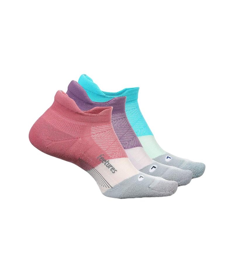 楽天市場 フィーチャー レディース 靴下 アンダーウェア Elite Ultra Light No Show Tab 3 Pair Pack Polychrome Pink Revida 楽天市場店