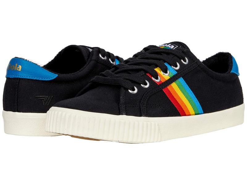 激安ブランド 楽天市場 ゴラ レディース スニーカー シューズ Tennis Mark Cox Rainbow Ii Black Off White Revida 楽天市場店 日本製 Lexusoman Com