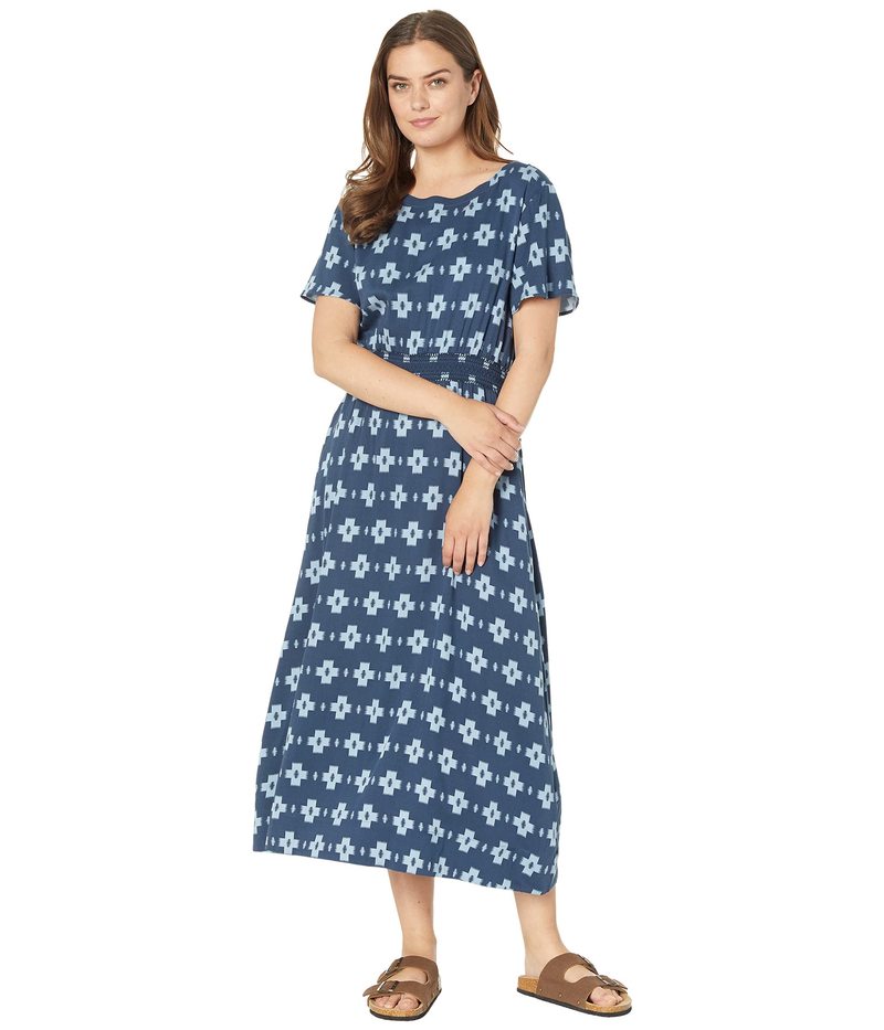 ペンドルトン レディース ワンピース トップス Short Sleeve Printed Midi Dress Navy Multi Painfreepainrelief Com