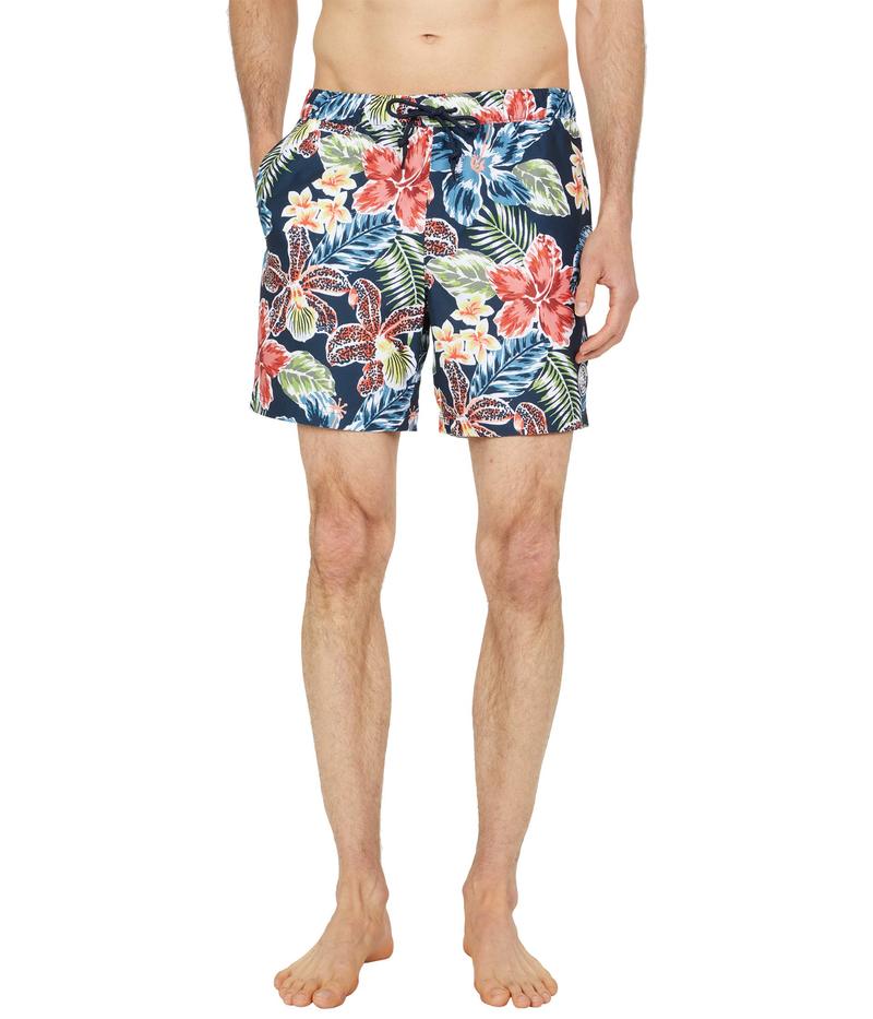 メンズファッション 水着 ファッションデザイナー 水着 ハーフパンツ ショーツ メンズ オリジナルペンギン Large Sapphire Dark Shorts Swim Print Floral