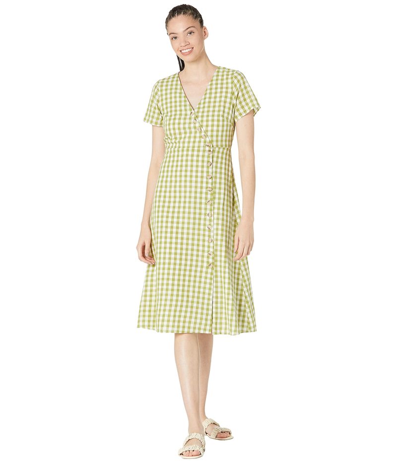 楽天市場 メイドウェル レディース ワンピース トップス 09 Karell Midi In Gingham Crisp Lime Revida 楽天市場店