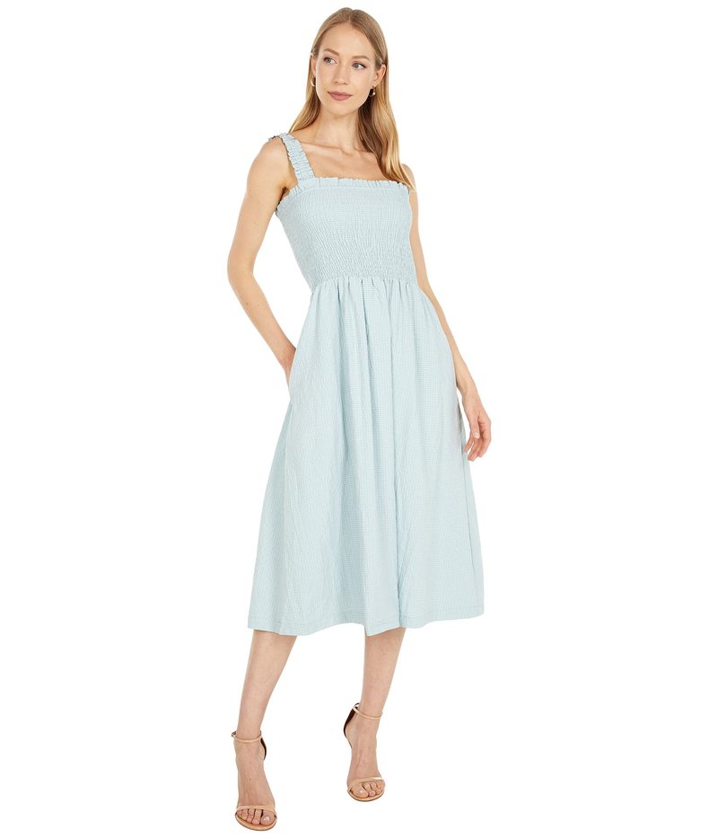 ロストアンドワンダー レディース ワンピース トップス Mossy Cove Midi Dress Blue Gingham Jaquemeng Com