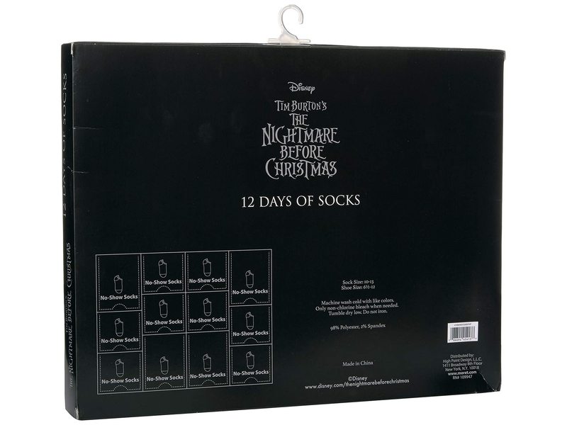 ウォルトディズニー メンズ 靴下 アンダー衣装 Nightmare Before Christmas 12 Days Of Socks Advent Box Assorted Dark Expomujerescolombia Com Co