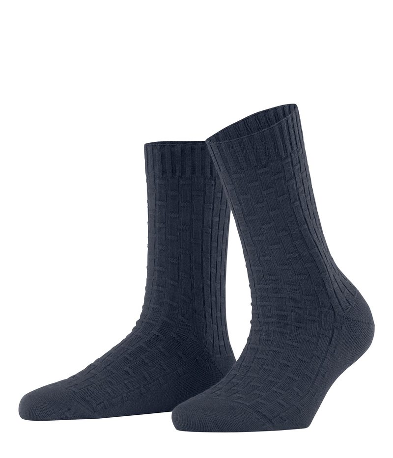 ファルケ レディース 靴下 アンダーウェア Organic Cotton Blend Impulse Rib Socks Space Blue Oswegocountybusiness Com