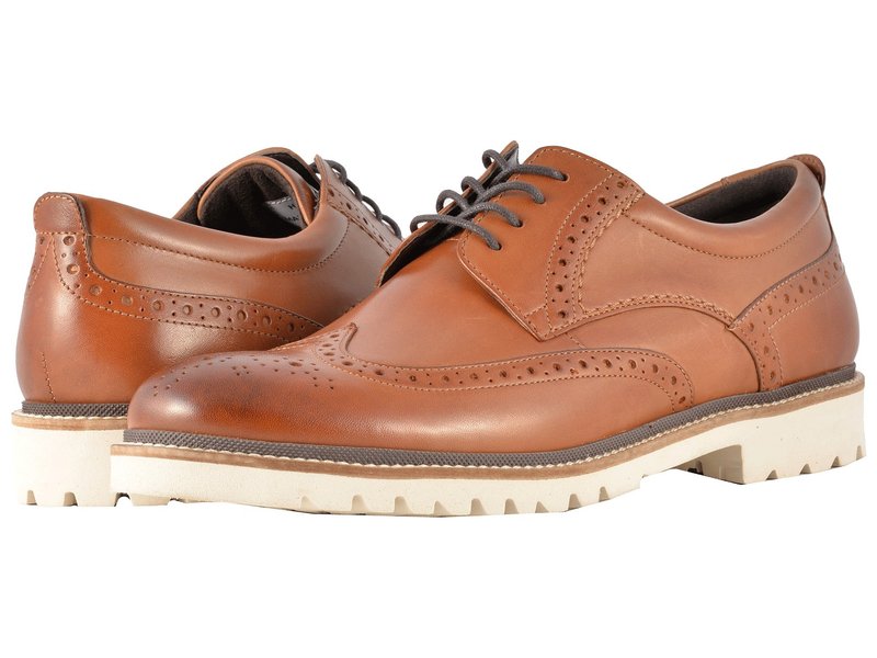 アウトレット送料無料 ロックポート メンズ スリッポン ローファー シューズ Marshall Wingtip Cognac Leather 気質アップ Stemworldeducationalservices Com