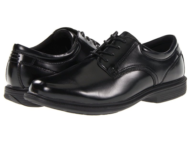 ノンブッシュ メンズ シューズ オックスフォード Nunn Bush Baker Street Plain Toe Oxford with KORE Slip Resistant Walking Comfort Technology Black ブラック
