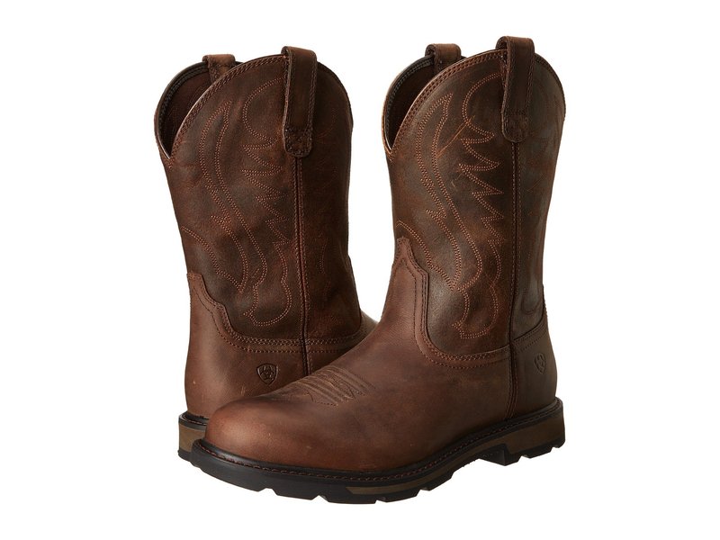 アリアト メンズ シューズ ブーツ・レインブーツ Ariat Groundbreaker Pull-On Brown ブラウン