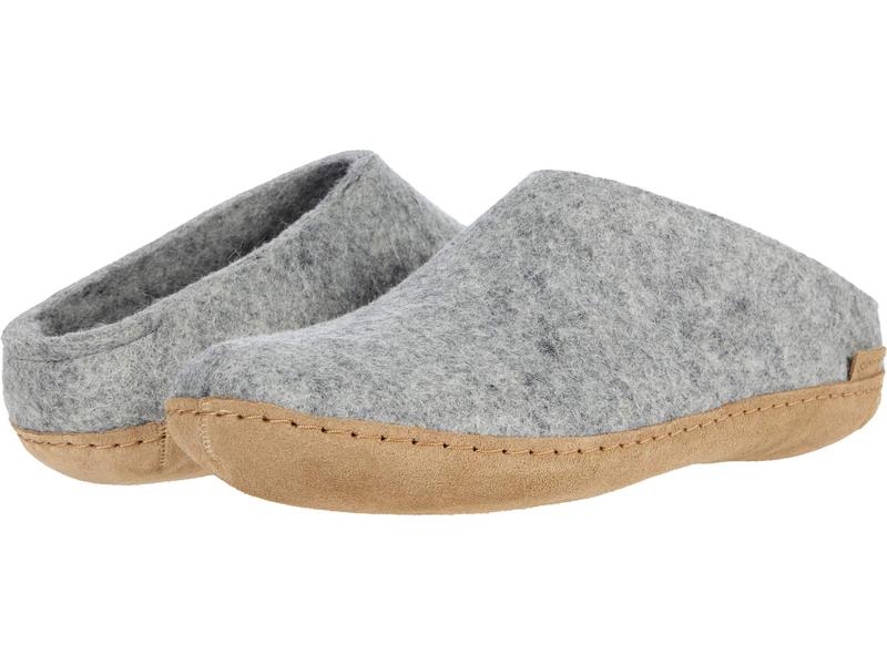 グリオプス メンズ サンダル シューズ Wool Slip-On Leather Outsole Grey