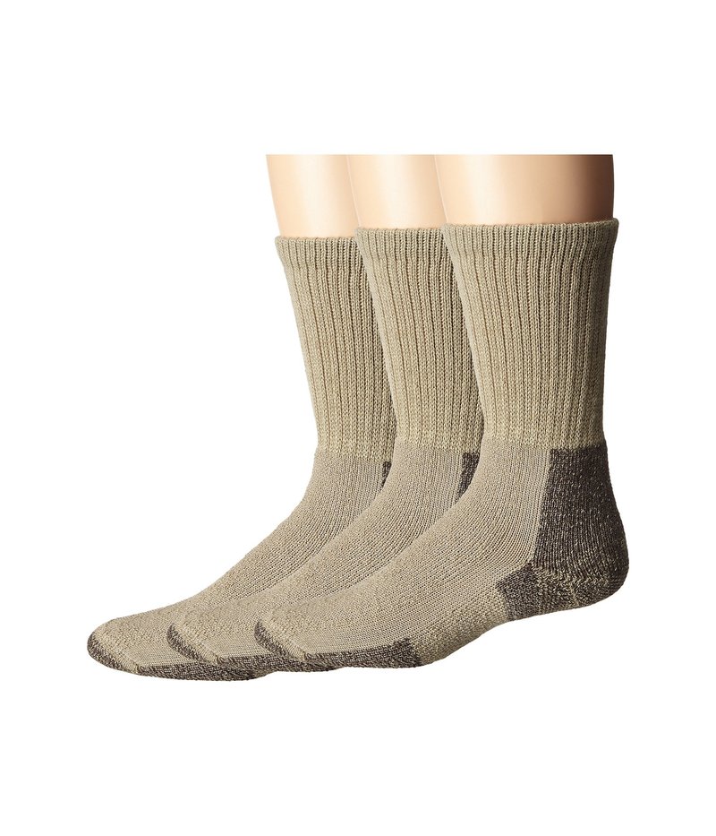 ソーロス メンズ 靴下 アンダーウェア Hiking Crew 3-Pair Pack Khaki
