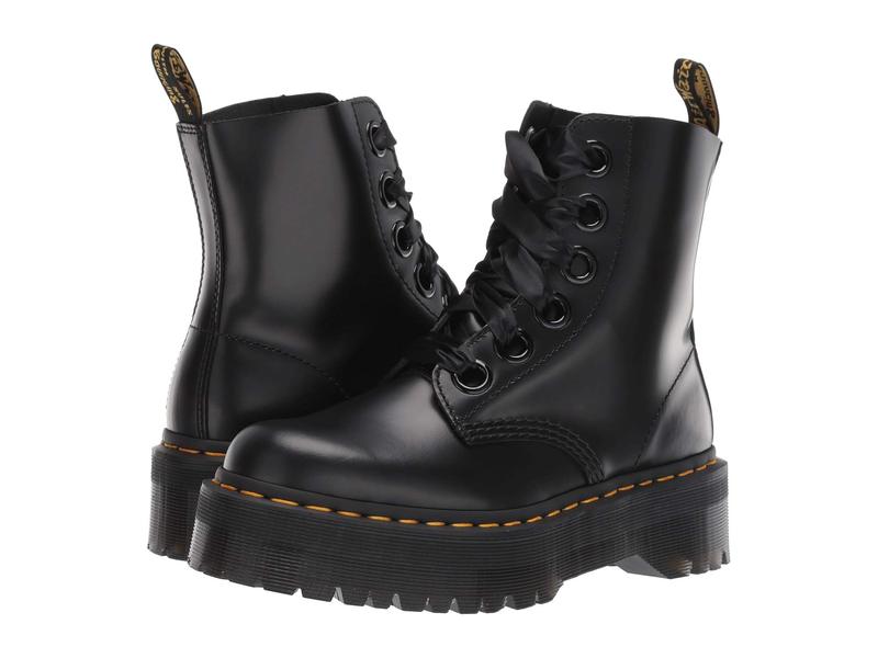 ドクターマーチン レディース シューズ ブーツ・レインブーツ Dr. Martens Molly Quad Retro Black Buttero ブラック