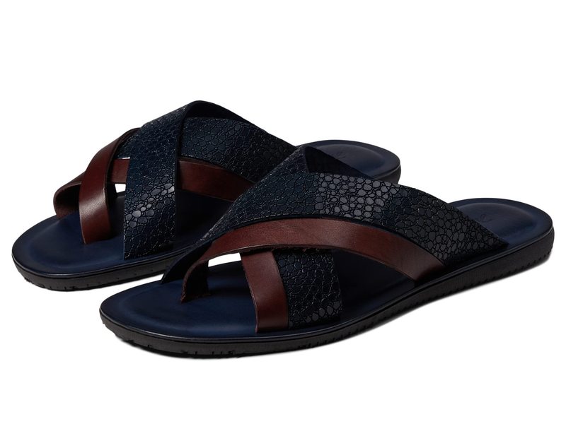 マッシモマッテエロ メンズ サンダル シューズ Croc and Leather Slide Bordo Blue