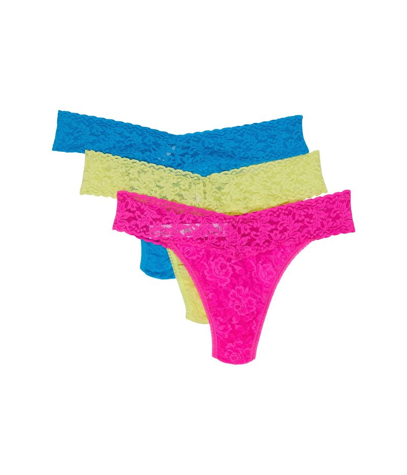 ハンキーパンキー レディース パンツ アンダーウェア 3-Pack Plus Size Original Rise Thong Passionate  Pink 売り切れ必至！