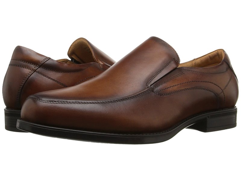 フローシャイム メンズ スリッポン・ローファー シューズ Midtown Moc Toe Slip-On Cognac Smooth