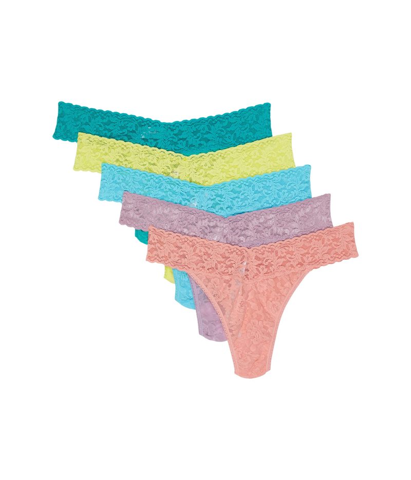 最大93％オフ！ ハンキーパンキー レディース パンツ アンダーウェア 5-Pack Signature Lace Original Rise  Thong Ballet Pink Wat fucoa.cl