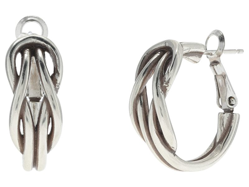 ブライトン レディース ピアス イヤリング アクセサリー Interlok Harmony Hoop Earrings Silver 【50％OFF】