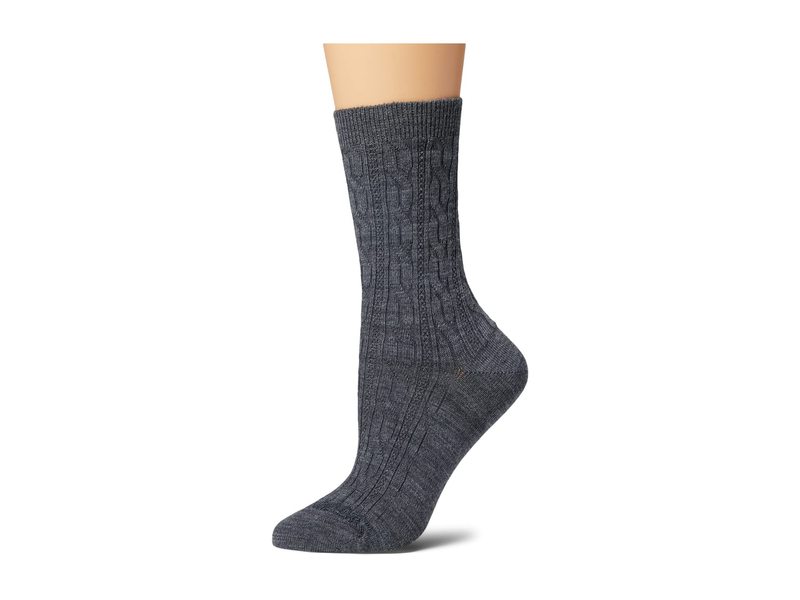 激安直営店 スマートウール レディース 靴下 アンダーウェア Everyday Cable Crew 2 Pack Socks Medium Gray Fucoa Cl