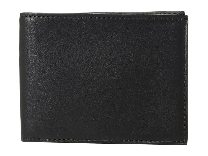 ボスカ メンズ 付属物 札入れ Bosca Nappa Vitello Collection - Executive ID Wallet Black Leather 黒いこと メンズ財布-バッグ・小物・ブランド雑貨-財布・ケース