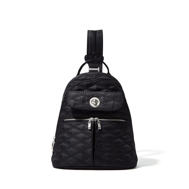 楽天ランキング1位 バッガリーニ レディース バックパック リュックサック バッグ Naples Convertible Backpack Black Quilt Fucoa Cl