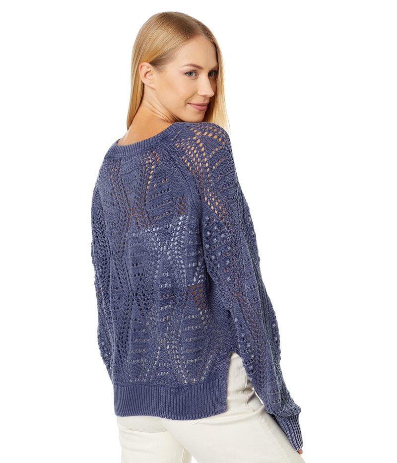 最大98 オフ ラッキーブランド レディース ニット セーター アウター Open Stitch Pullover Sweater Blue Depth Acid Fucoa Cl