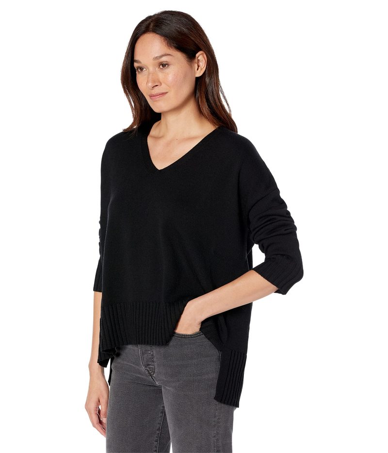 100％安いエイリーンフィッシャー レディース シャツ トップス V-Neck B x T p Black ReVida 市場店