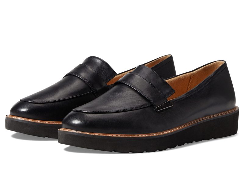 ナチュライザー レディース シューズ スリッポン・ローファー Naturalizer Adiline Black Leather 黒いこと ローファー-靴