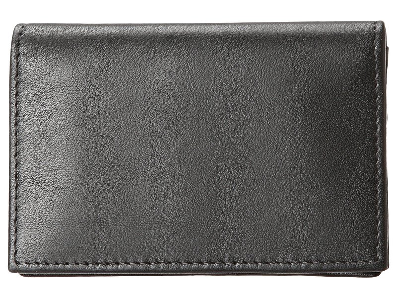 ボスカ メンズ 付属品 がま口 Bosca Nappa Vitello Collection - Gusseted Card Case Black Leather 黒いこと メンズ財布-財布・ケース