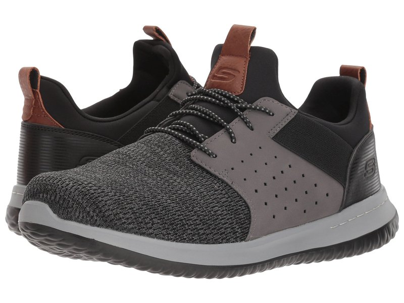 スケッチャーズ メンズ シューズ スニーカー SKECHERS Classic Fit Delson Camben Black/Grey ブラック