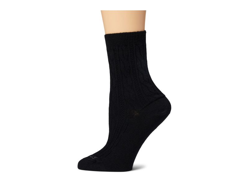 かっこ良い羊毛 レディース アンダーお召しもの ソックス Smartwool Everyday Cable Crew Socks Black 黒いこと
