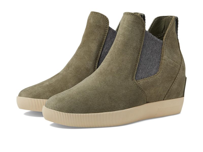 【送料無料】 ソレル レディース スニーカー シューズ Out N About Slip-On Wedge II Stone Green/Ble画像