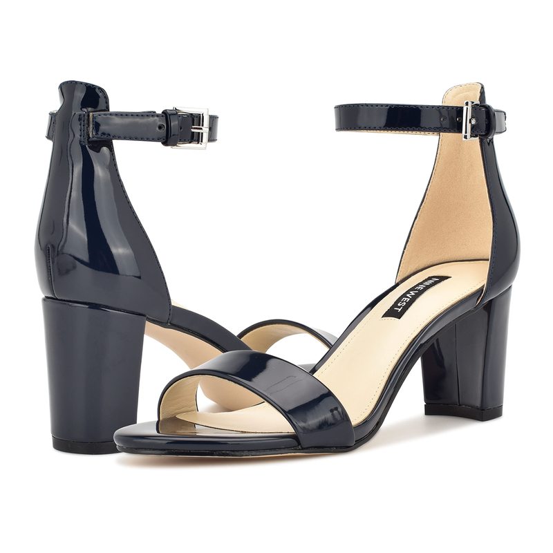 ナインウェスト レディース シューズ ヒール Nine West Pruce 3 Navy Patent ネイビー