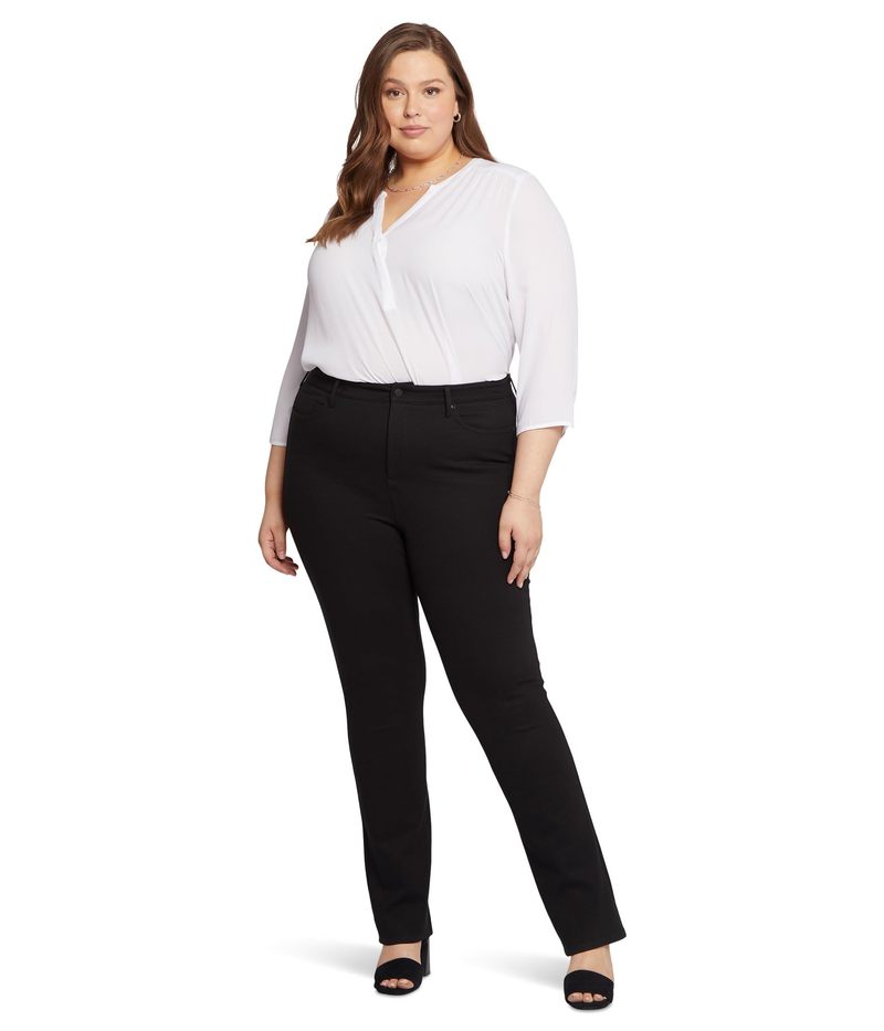 エヌワイディージェイ レディース ボトムス カジュアルパンツ プラスサイズ NYDJ Plus Size Marilyn Straight Black ブラック
