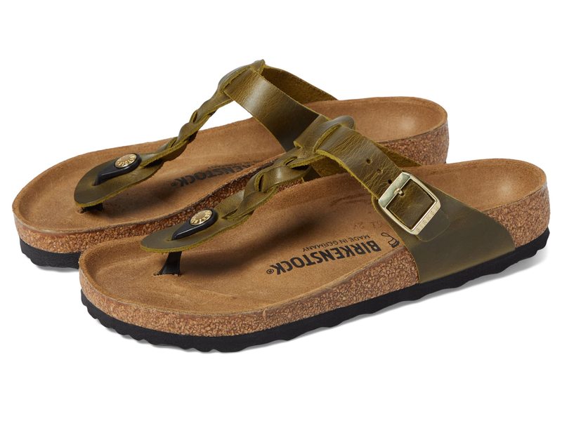 ビルケンシュトック レディース シューズ サンダル Birkenstock Gizeh Braided Green Olive Oil グリーン