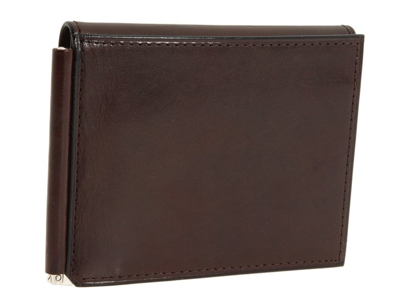 ボスカ メンズ 付属物 札入れ なめし革 Bosca Old Leather Collection - Money Clip w/ Pocket Dark Brown Leat 赤銅色 メンズ財布-財布・ケース