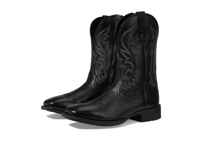 アリアト メンズ シューズ ブーツ・レインブーツ Ariat Slim Zip Ultra Black Deertan ブラック
