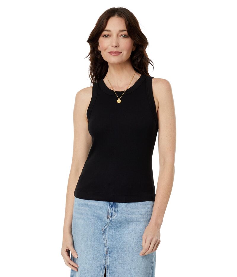 マイケルスターズ レディース トップス シャツ Michael Stars Gina Wide Binding Crop Tank Black ブラック