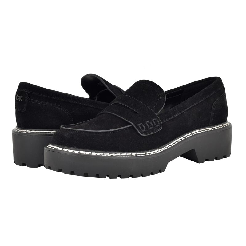 カルバンクライン レディース シューズ サンダル Calvin Klein Suzie Black Suede ブラック