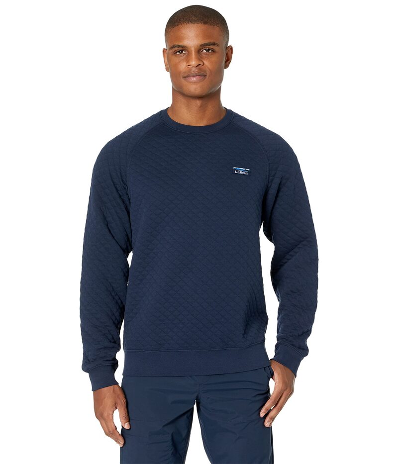 エルエルビーン メンズ アウター パーカー・スウェット クルーネック キルティング L.L.Bean Quilted Crew Neck Regular Classic Navy ネイビー