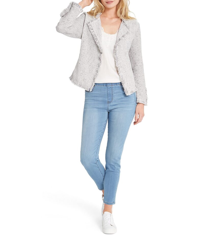 ニックプラスゾーイ レディース アウター コート フリンジ ジャケット NIC+ZOE Fringe Mix Jacket Sugar Cookie