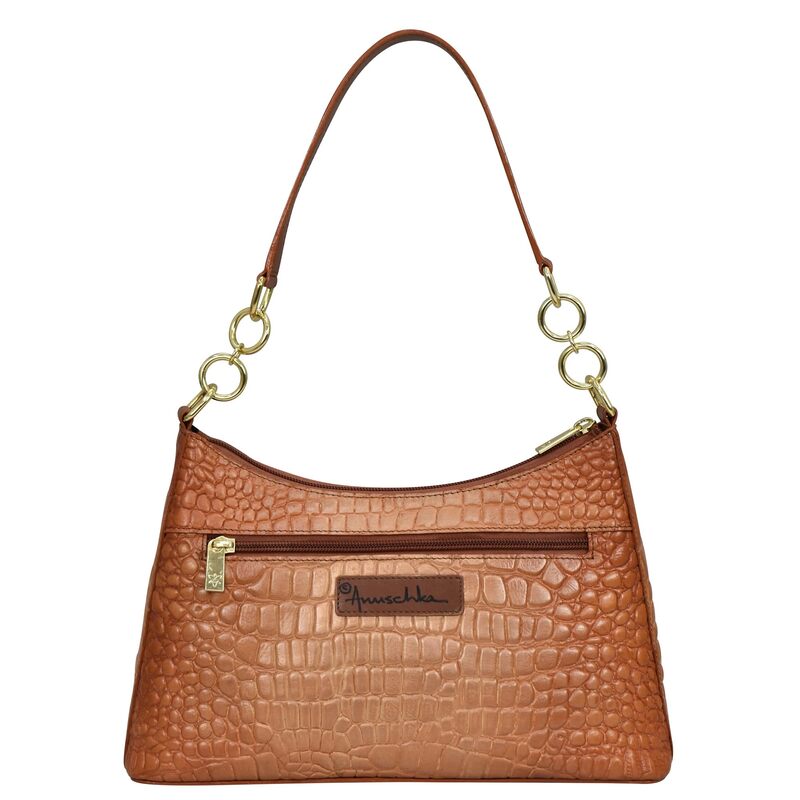 アヌシュカ レディース 付属品 紙入れ Anuschka 707 Hobo with Chain Strap Croc Embossed C